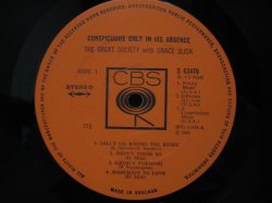 画像3: GREAT SOCIETY with GRACE SLICK / Conspicuous Only In Its Absence