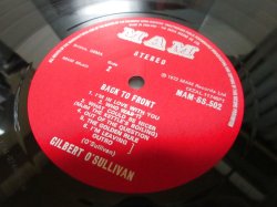 画像4: GILBERT O'SULLIVAN / Back To Front