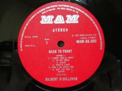 画像3: GILBERT O'SULLIVAN / Back To Front