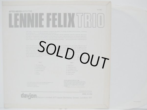 画像2: LENNIE FELIX TRIO / After Hours