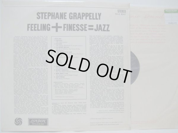 画像2: STEPHANE GRAPPELLY / Feeling + Finesse = Jazz