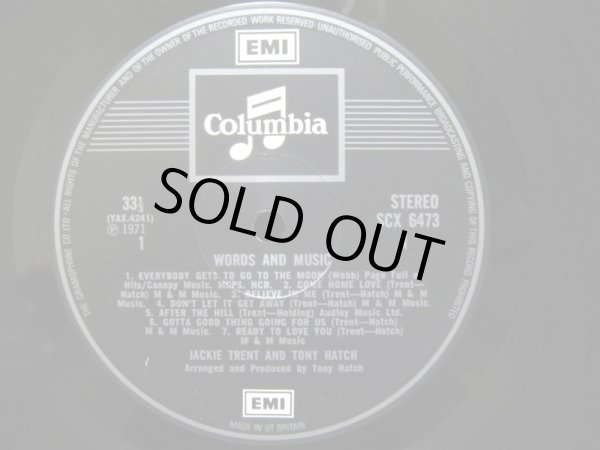 画像3: JACKIE TRENT & TONY HATCH / Words And Music