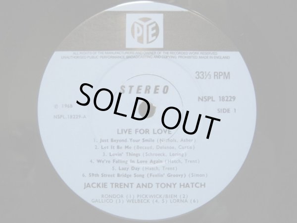 画像3: JACKIE TRENT & TONY HATCH / Live For Love