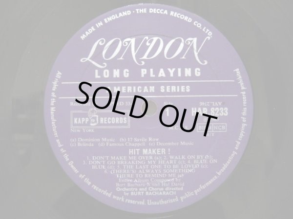 画像3: BURT BACHARACH / Hit Maker!