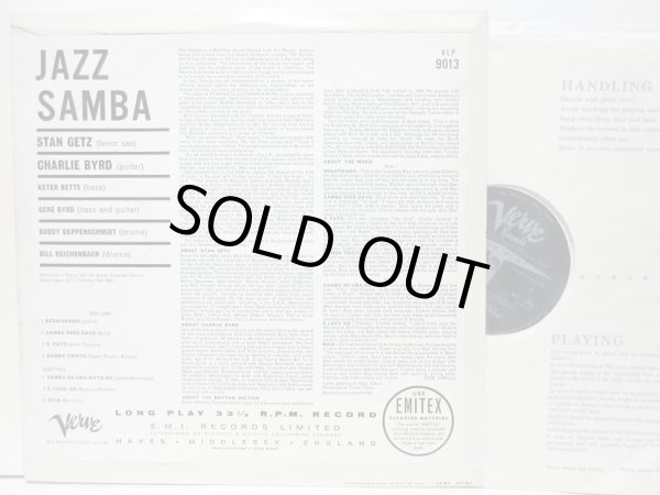 画像2: STAN GETZ ・ CHARLIE BYRD / Jazz Samba