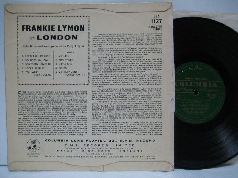 画像2: FRANKIE LYMON / In London ( 10inch )