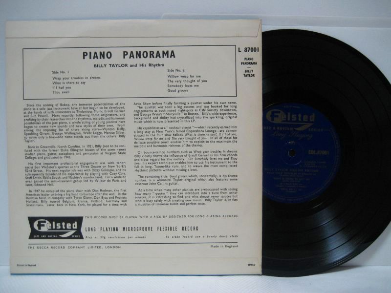 画像2: BILLY TAYLOR / Piano Panorama ( 10inch )