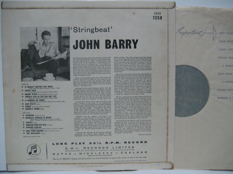 画像2: JOHN BARRY / Stringbeat