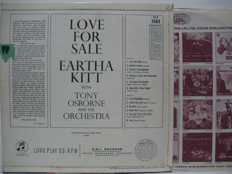 画像2: EARTHA KITT / Love For Sale