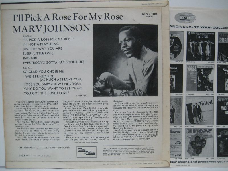 画像2: MARV JOHNSON / I'll pick a rose for my rose