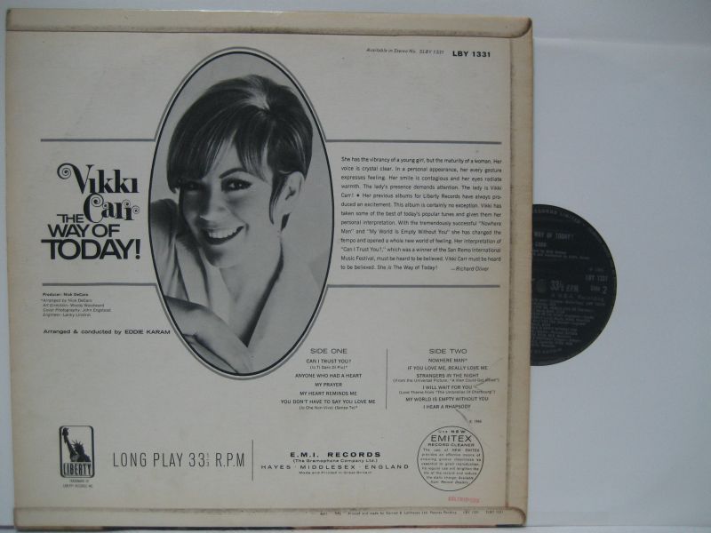 VIKKI CARR / The Way Of Today - 大塚レコード