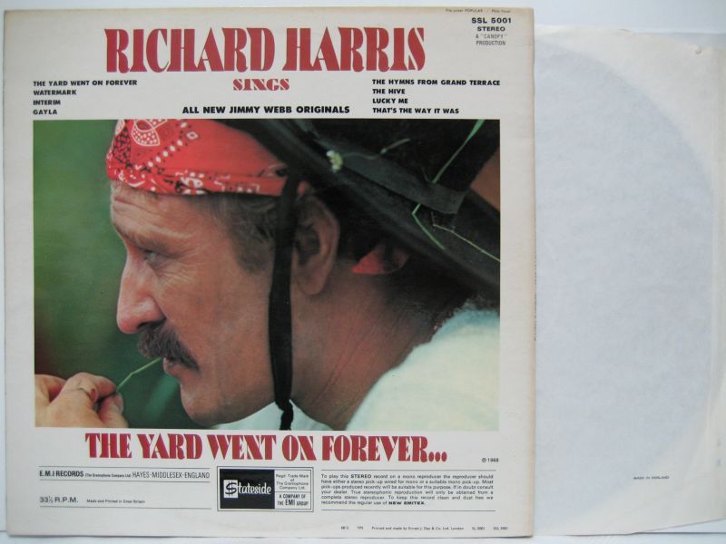 画像2: RICHARD HARRIS / The Yard Went On Forever
