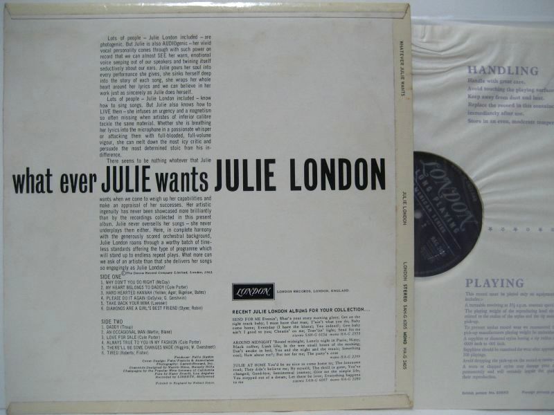 画像2: JULIE LONDON / Whatever Julie Wants