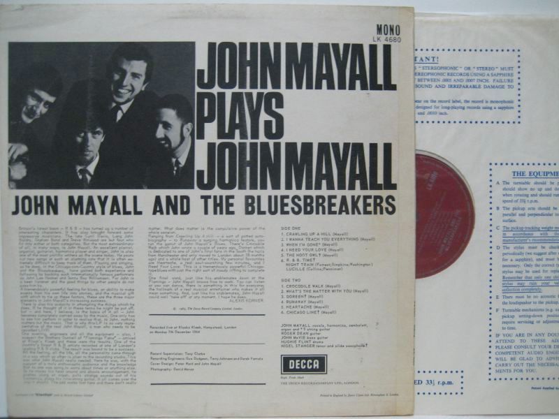 画像2: JOHN MAYALL & THE BLUESBREAKERS / John Mayall Plays John Mayall