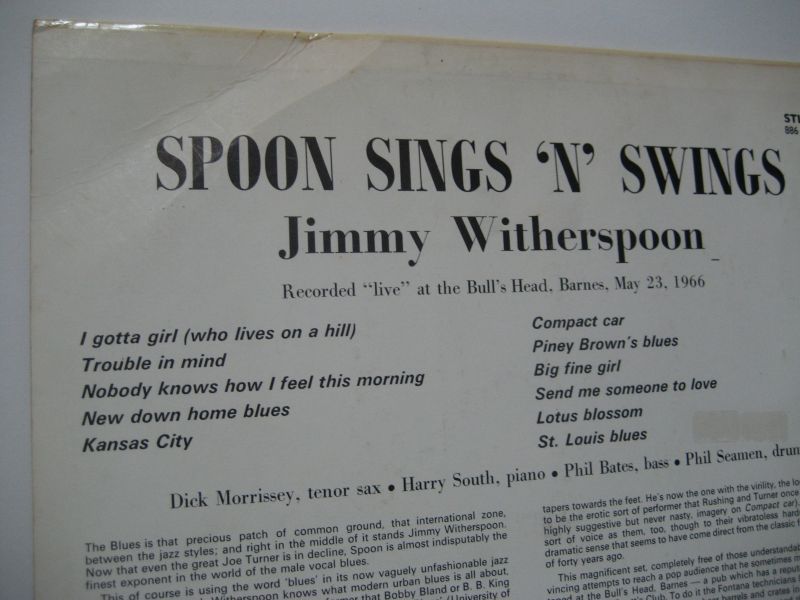 画像: JIMMY WITHERSPOON / Spoon Sings `N' Swings