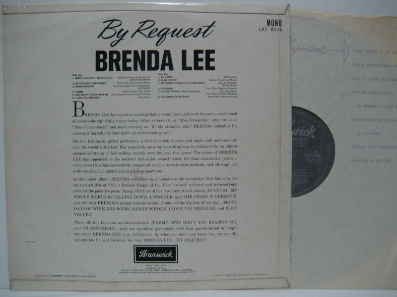 画像2: BRENDA LEE / By Request