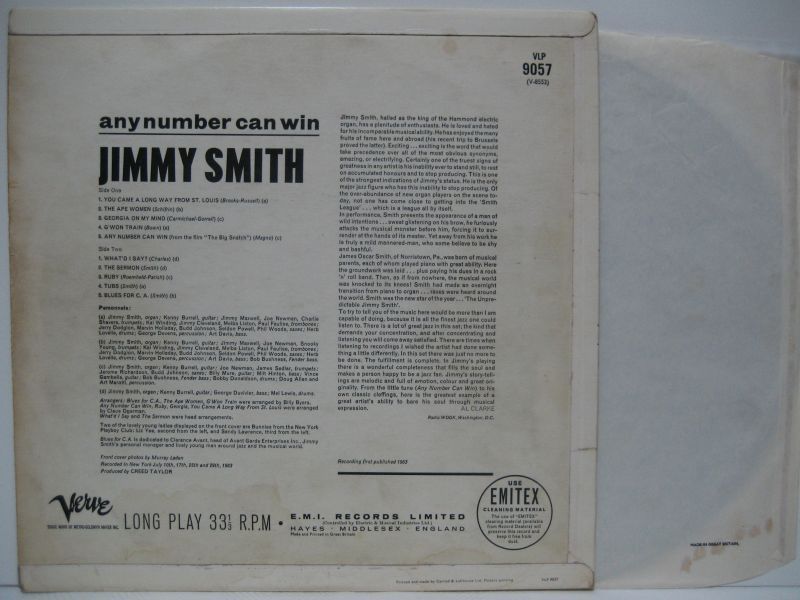 画像2: JIMMY SMITH / Any Number Can Win