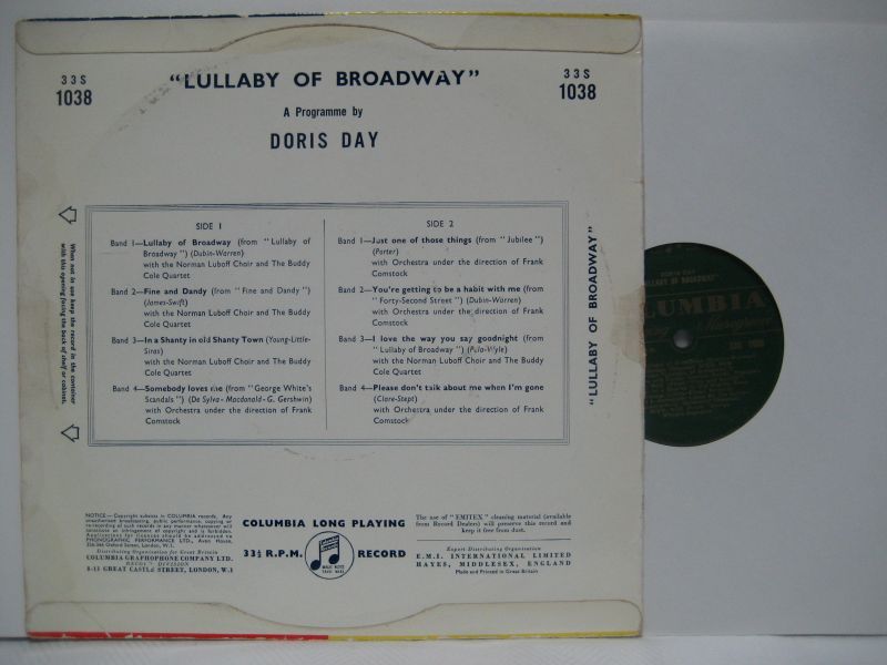 画像2: DORIS DAY / Lullaby Of Broadway (10inch)