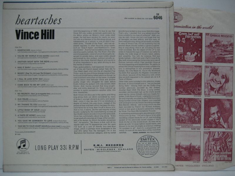 画像2: VINCE HILL / Heartaches