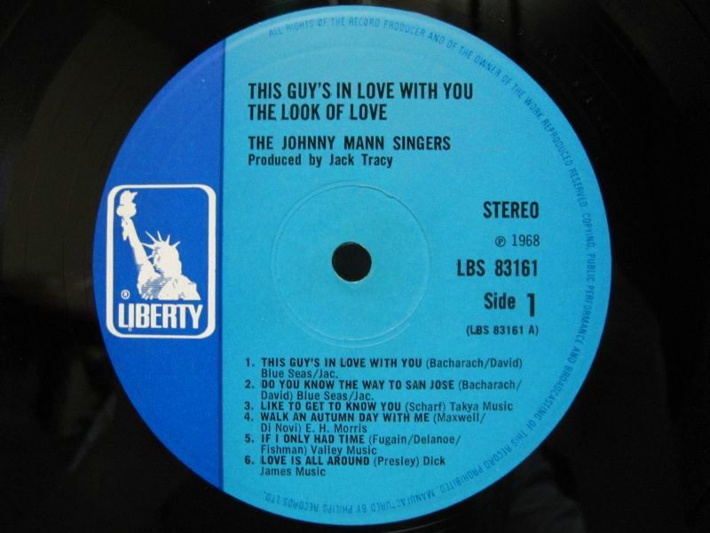 画像3: JOHNNY MANN SINGERS / This Guy's In Love ・The Look Of Love
