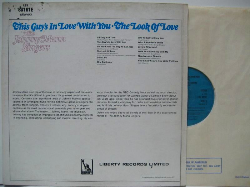 画像2: JOHNNY MANN SINGERS / This Guy's In Love ・The Look Of Love
