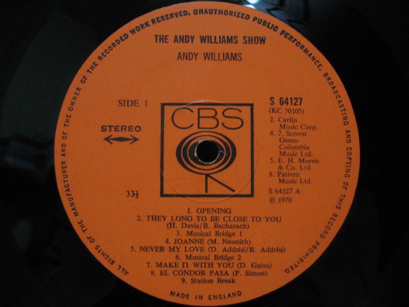 画像3: ANDY WILLIAMS / The Andy Williams Show
