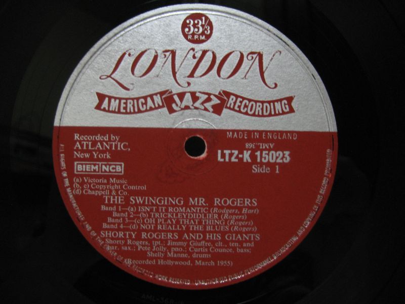 SHORTY ROGERS & HIS GIANTS / The Swinging Mr. Rogers - 大塚レコード