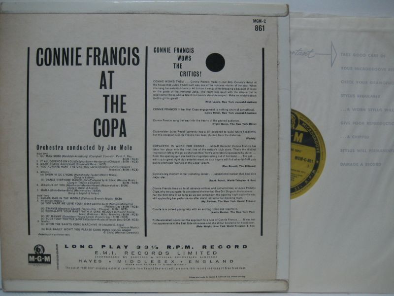 画像2: CONNIE FRANCIS / At The Copa