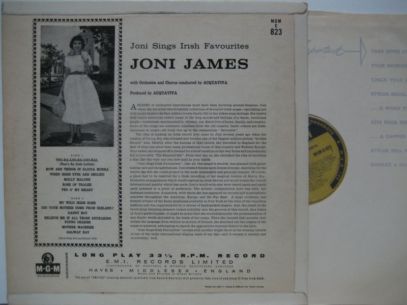 画像2: JONI JAMES / Joni Sings Irish Favourites