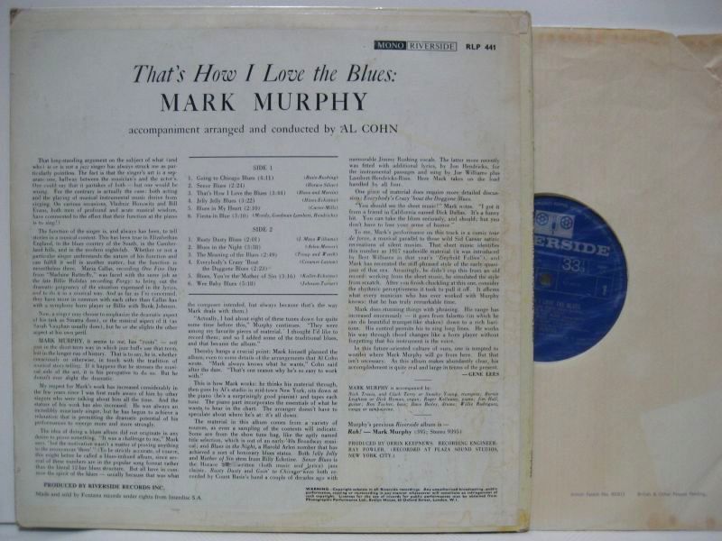 MARK MURPHY / That's How I Love The Blues - 大塚レコード