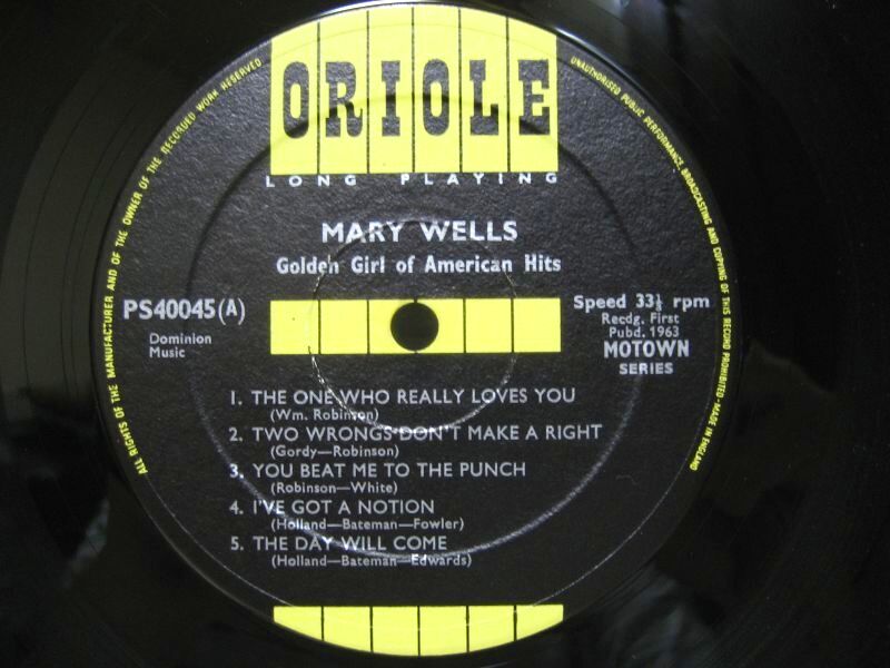 MARY WELLS / Two Lovers - 大塚レコード