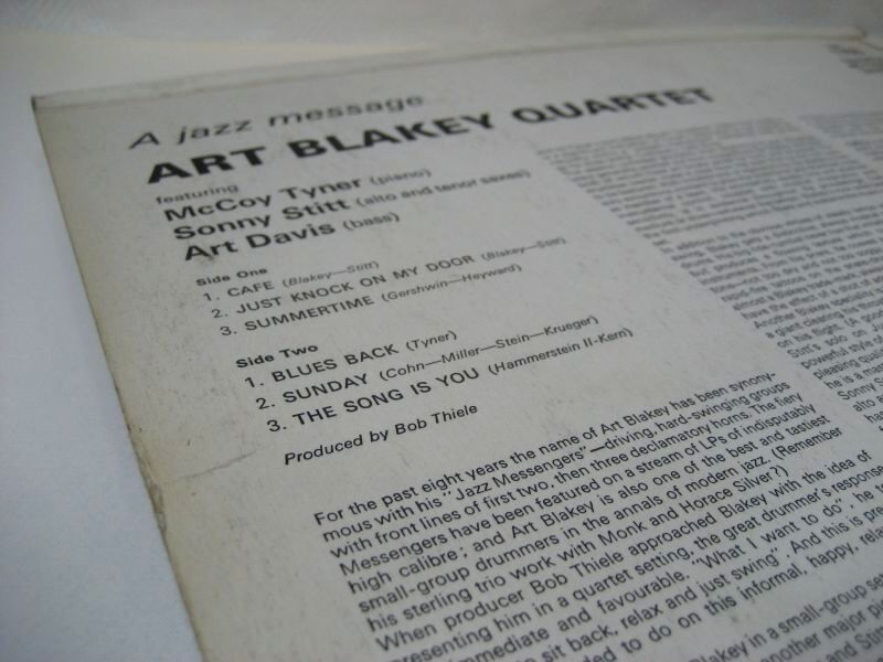 画像: ART BLAKEY QUARTET / A Jazz Message