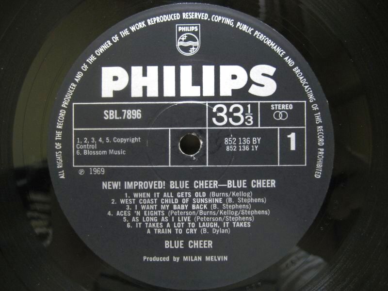 直営店情報 BLUE CHEER☆New! Improved UK Philips オリジナ - レコード