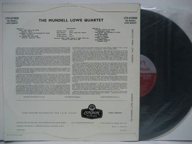 MUNDELL LOWE QUARTET / The Mundell Lowe Quartet - 大塚レコード