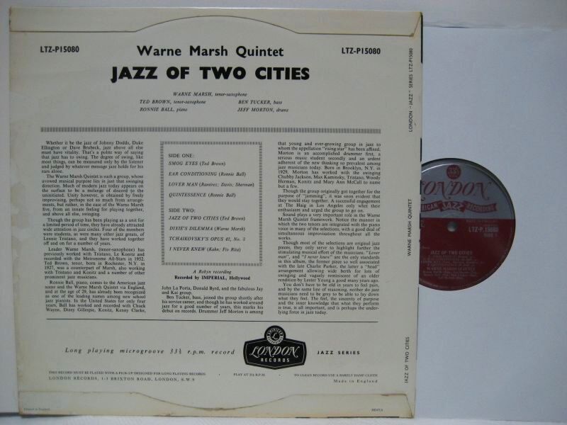 クラシックレコーズ Warne Marsh Jazz Of Two Citiesvinyl - ジャズ