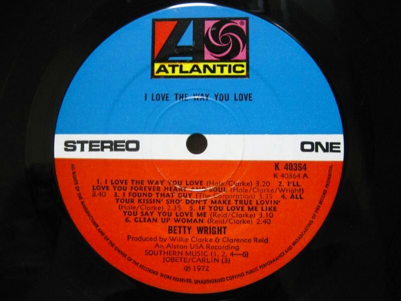 BETTY WRIGHT / I Love The Way You Love - 大塚レコード
