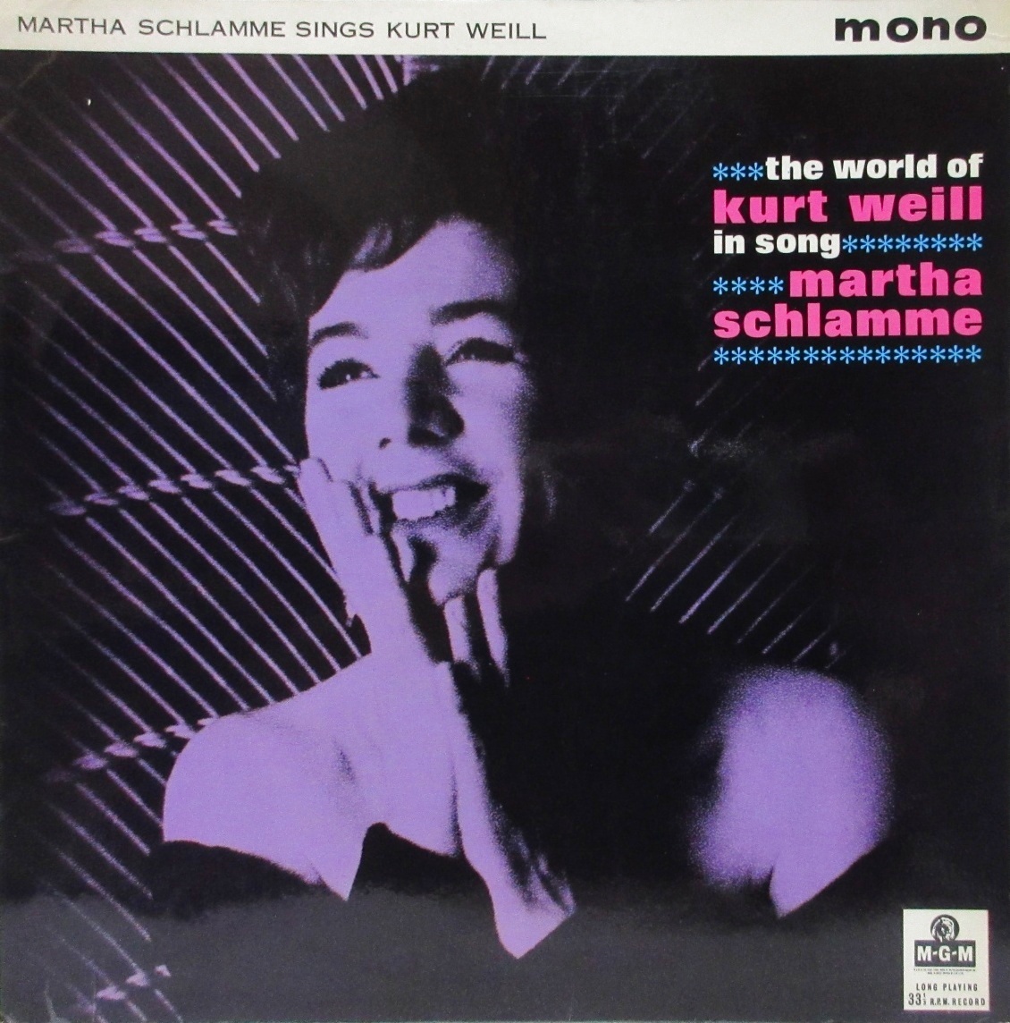 画像1: MARTHA SCHLAMME / The World Of Kurt Weill In Song