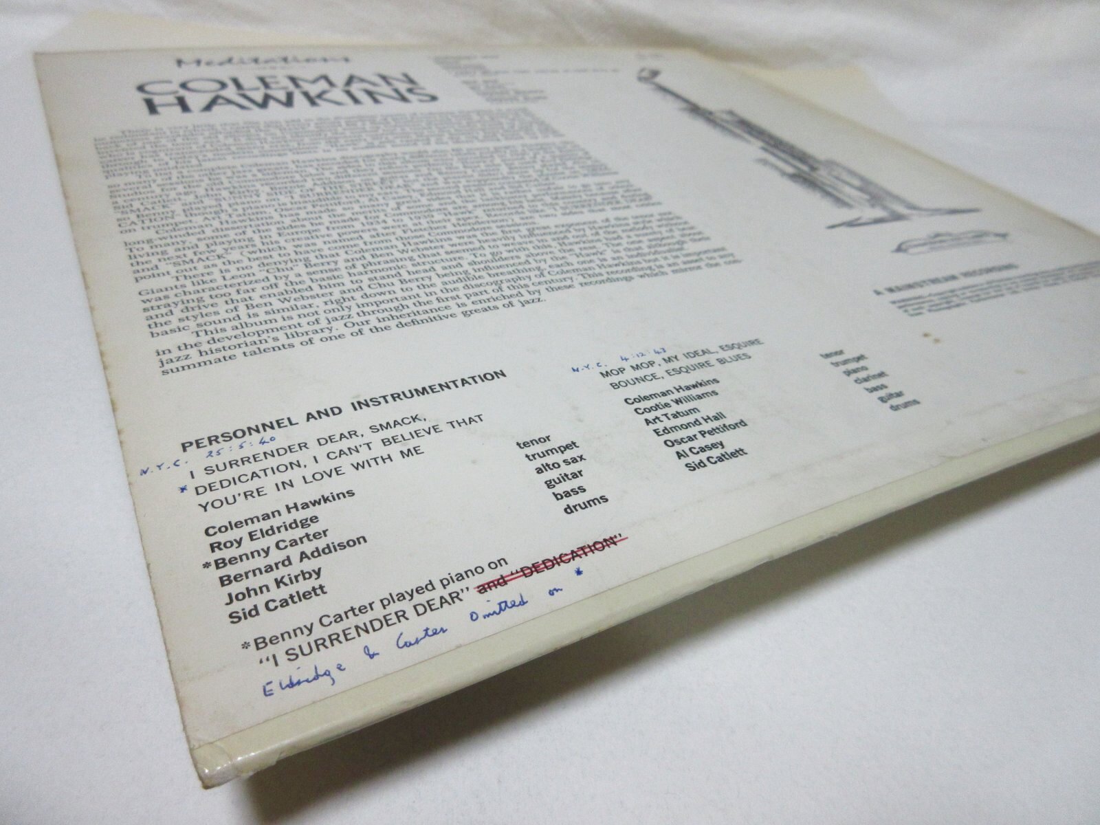 画像: COLEMAN HAWKINS / Meditations