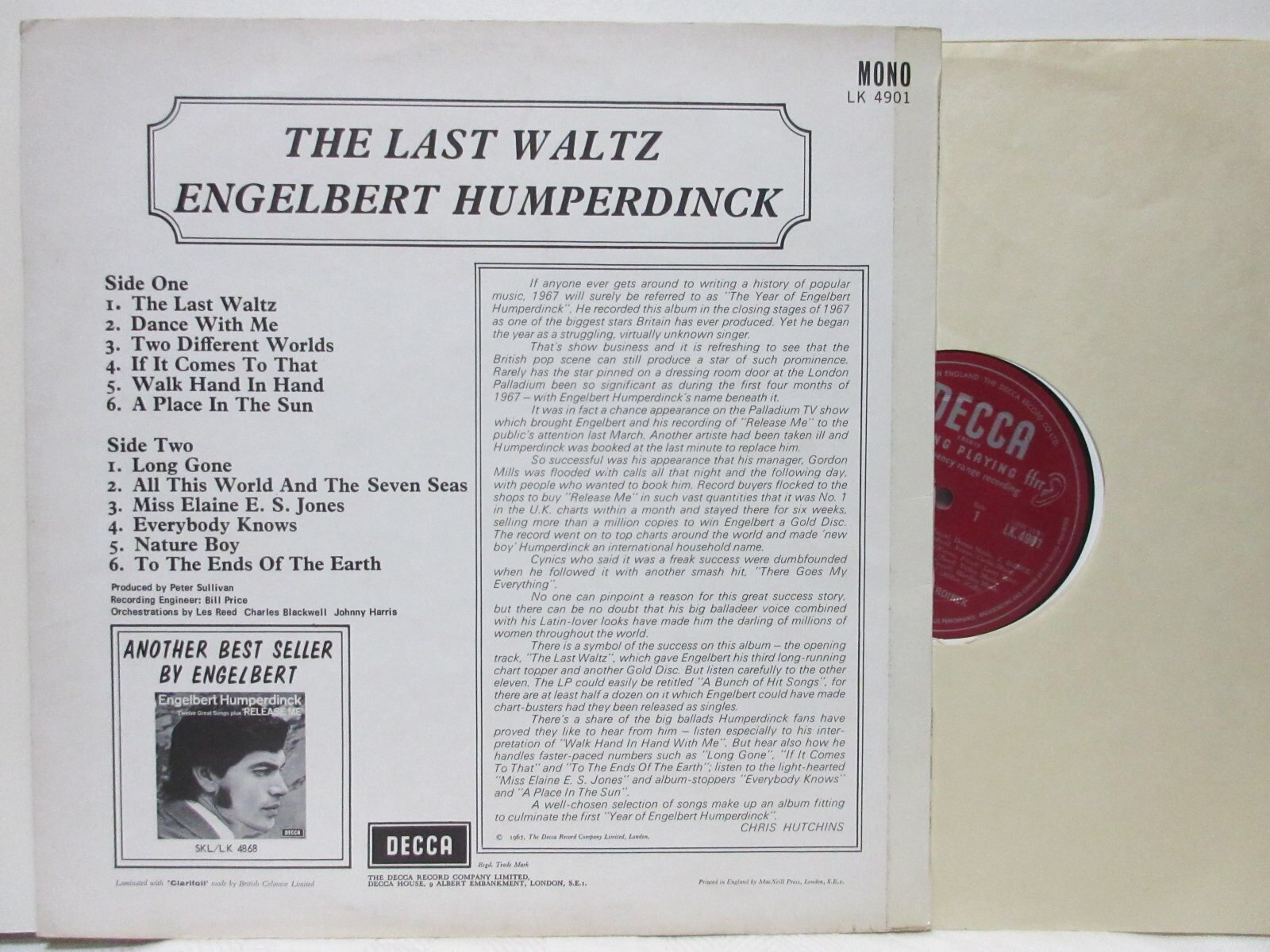 画像2: ENGELBERT HUMPERDINCK / The Last Waltz
