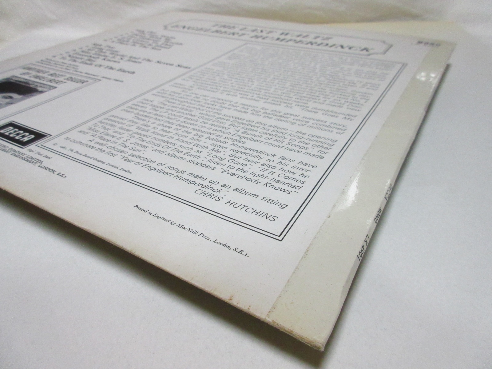 画像: ENGELBERT HUMPERDINCK / The Last Waltz