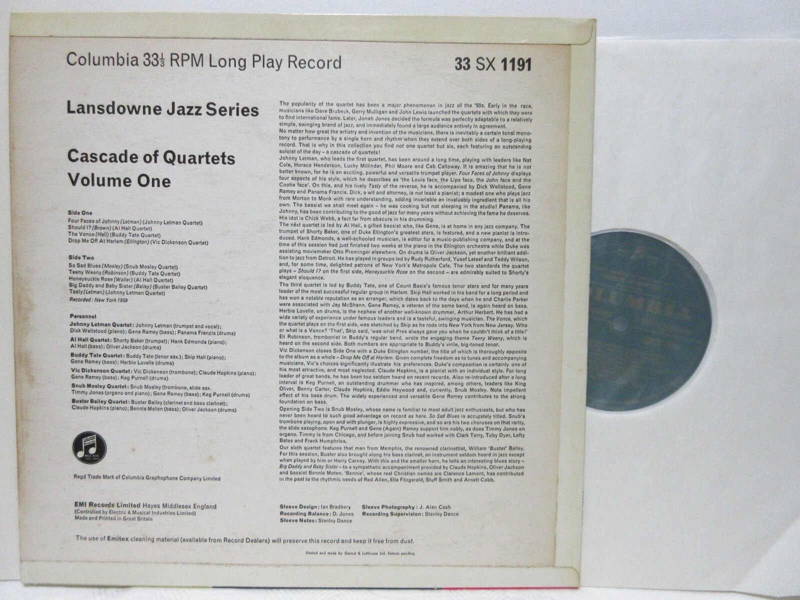 画像2: V.A. ( BUDDY TATE, VIC DICKENSON etc...) / Cascade Of Quartets Vol.1